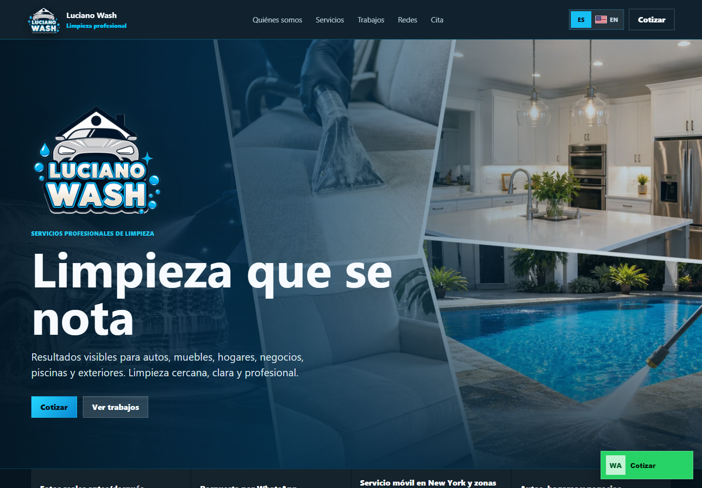 LucianoWash live service website